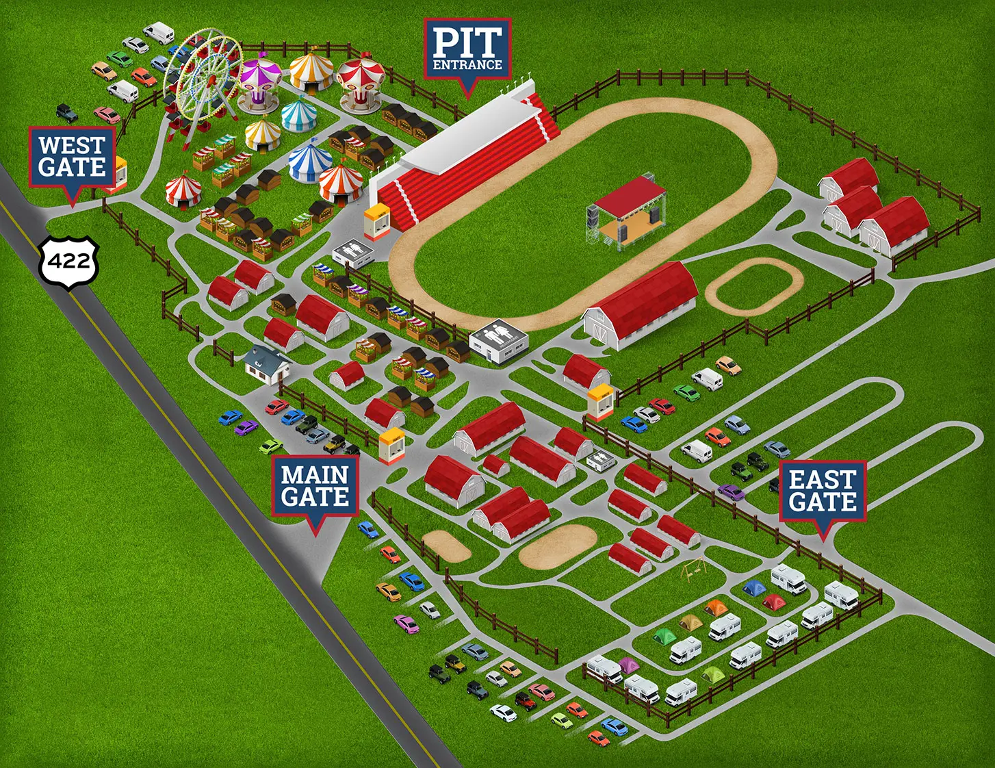 Big Butler Fairgrounds map — Overview